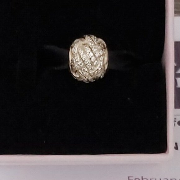 Pandora 14K GOLD  SPARKLING LOVE KNOT CHARM 750991CZ - Picture 11 of 12